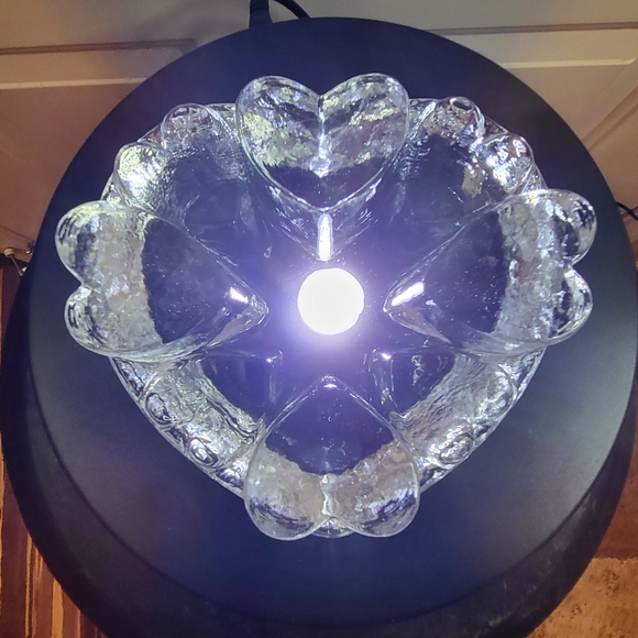 Crystal Ice Glass Heart Votive Candle Holder - Picture 2 of 11